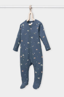 К 6025/винтажный синий,черепашки комбинезон