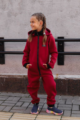 Бомбер утепленный, бордо - Inzibe фото 3