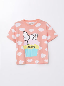 Bisiklet Yaka Snoopy Bask?l? K?z ?ocuk ?ortlu Pijama Tak?m? - Waikiki фото 2