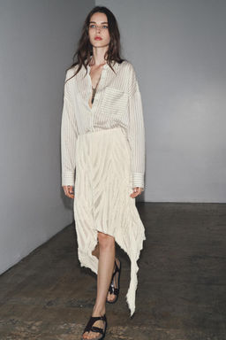 ZW COLLECTION ASYMMETRIC PLEATED SKIRT