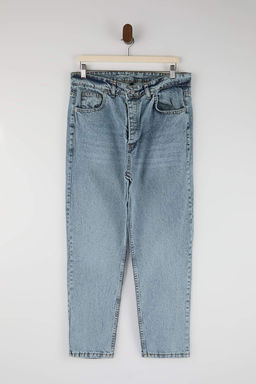 Ac?k Mavi Boyfriend/ Rahat Kal?p Kot Pantolon Jeans TMNAW25JE00020