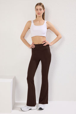 TRENDYOLMILLA Siyah Fitilli Ispanyol Paca Yoga Orme Spor Tayt TWOAW23TY00011  фото 29