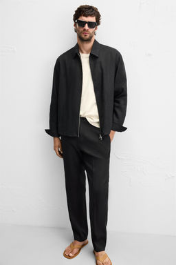 100% LINEN OVERSHIRT - Zara фото 7
