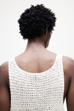 Camiseta sin mangas en punto Slim Fit - H&m фото 3