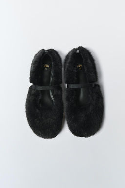 LIMITED EDITION FAUX FUR BALLET FLATS - Zara фото 6
