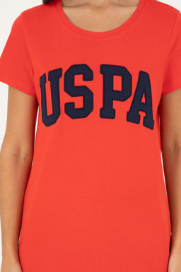 Женская красная базовая футболка - U.s. polo assn фото 6