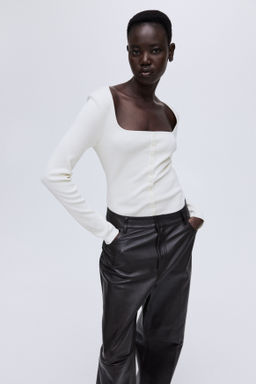 Top con escote cuadrado - H&m фото 5