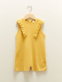 Bisiklet Yaka F?rf?r Detayl? Basic K?z Bebek Tulum