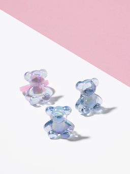 Набор детский «Выбражулька» 2 предмета: клипсы, кольцо, мишка, МИКС