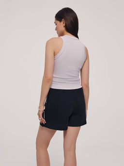 CONTE Базовый топ из вискозы в рубчик без рукавов LD 2846 lavender - Conte elegant фото 5