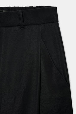 PANTAL?N FLUIDO PLIEGUES / Negro - Zara фото 9