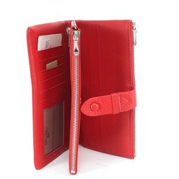 Кошелек женский натуральная кожа Cossroll-2205-1715-1, на молнии, 4отд, 19карм, красный SALE 251860