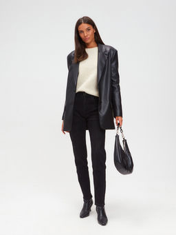 Утепленные женские джинсы мом на Байке