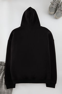 TRENDYOL MAN Antrasit Oversize/Genis Kesim Ici Polar/S?cak Tutan Kapusonlu Sweatshirt TMNAW24SW00029 - Trendyolmilla фото 10