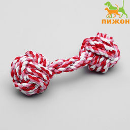 Игрушка тренировочная канатная Гантель, 180 г, микс цветов