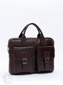 Портфель мужской кожаный 0993Z coffee Zinimsk в Новосибирске