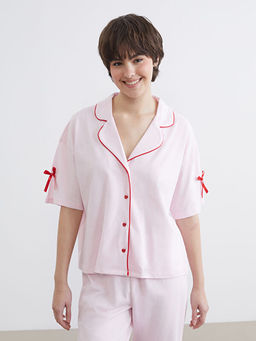 G?mlek Yaka Kad?n Pijama Tak?m