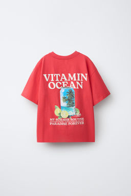 CAMISETA ESTAMPADA / Rojo