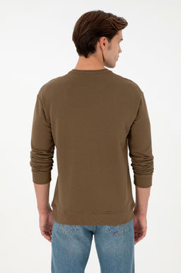 Мужской базовый свитшот цвета хаки Неожиданная скидка в корзине - U.s. polo assn фото 5