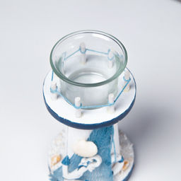 Деревянный подсвечник на 1 свечу «Маяк», 15×8×8 см