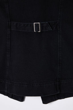 Trendyolmilla Siyah Dikis Detayl? Arkas? Kemer Tokal? Fitted/Vucuda Oturan Denim Yelek TWOSS25YE00022  фото 8