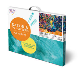 ФРЕЯ PNB/PLC-231 Набор для раскрашивания по номерам ( цветной холст ) 50 х 40 см Разноцветный павлин