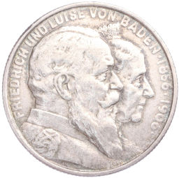 2 марки 1906 года Германия (Баден) 50 лет свадьбе Фридриха I и Луизы Прусской