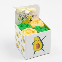 Набор махровых полотенец Всё будет авокадно 30х30 см - 4 шт, 100% хлопок 340 гр/м2 - Этель фото 5