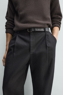 RELAXED FIT PINSTRIPE TROUSERS - Zara фото 15