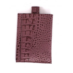 Обложка/футляр для паспорта Croco-П-408 натуральная кожа 1отд, 3карм, ирис кайман (252) 264948