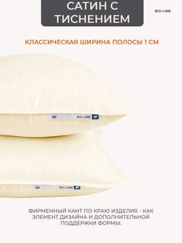 Наперник NP 50х70 на молнии для подушки Bio-Line, сатин, на молнии набор из 2 штук