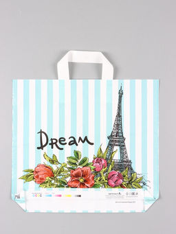 Цена за 50 шт. Пакет "За мечтой", полиэтиленовый с петлевой ручкой, 38 х 34 + 3 см, 70 мкм