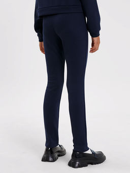 Однотонные легинсы в темно-синем цвете для девочек - Mark formelle фото 3