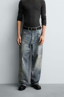 PRINTED BAGGY FIT JEANS