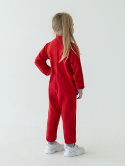 Комбинезон детский флисовый красный 279г(ш) (80, 52)