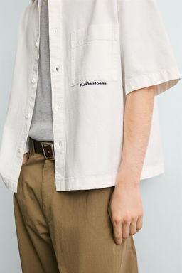 CAMISA RELAXED FIT ESTAMPADO GOLF / Blanco - Zara фото 6