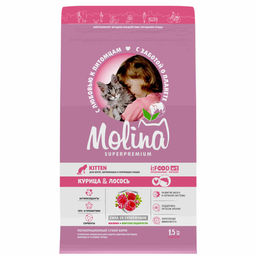 MOLINA, Сухой корм с курицей и лососем для котят, CAT KITTEN. CHICKEN WITH SALMON,  фото 4