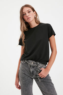 Cok Renkli %100 Pamuk Suprem Bisiklet Yaka 2li Paket Orme T-Shirt TWOSS20TS0141