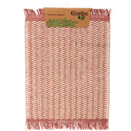 Цена за 2 шт. Салфетка на стол 30*45см "Бохо" плетеная, розовая