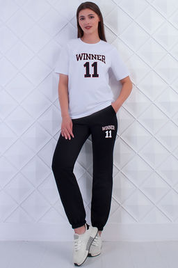 Арт. 21364 Костюм с брюками женский 42-50 (5 шт) Цвет:верх- белый, низ- черный - Калинка фото 7