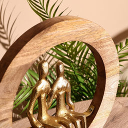 Сувенир интерьерный в деревянном кольце «Пара», 30×8×33 см