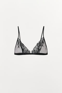 BRALETTE TRIANGULAR PLUMETI ENCAJE / Negro - Zara фото 7
