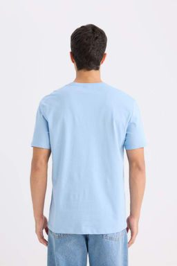 Новая базовая простая футболка с короткими рукавами и круглым вырезом стандартного кроя - Defacto фото 6