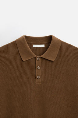 PURL KNIT POLO SHIRT - Zara фото 8
