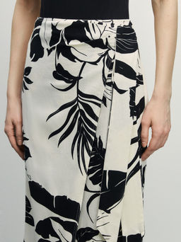 Юбка миди на запах изо льна / Zarina  фото 5