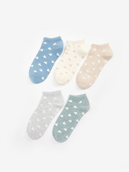 Desenli Kad?n Patik ?orap 5li