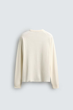 AARON LEVINE X ZARA WAFFLE-KNIT TEXTURE T-SHIRT  фото 16