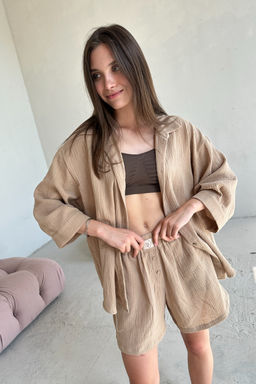 Костюм муслин SET019/22/Оливка - M&G all natural фото 3