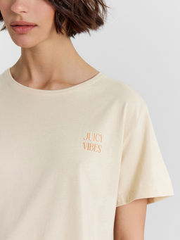 Футболка женская желтая с принтом и надписью tropical mood - Mark formelle фото 5