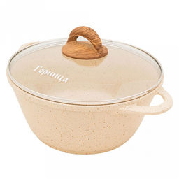 Набор посуды с антипригарным покрытием "Гармония Оникс" 4 предмета: сковорода со съемной ручкой д26см, h6,9см, жаровня д26см, h7,5см, кастрюля 4л, д26см, h11см, стеклянная крышка д26см (Россия) Подходит для всех видов плит, включая индукционную.